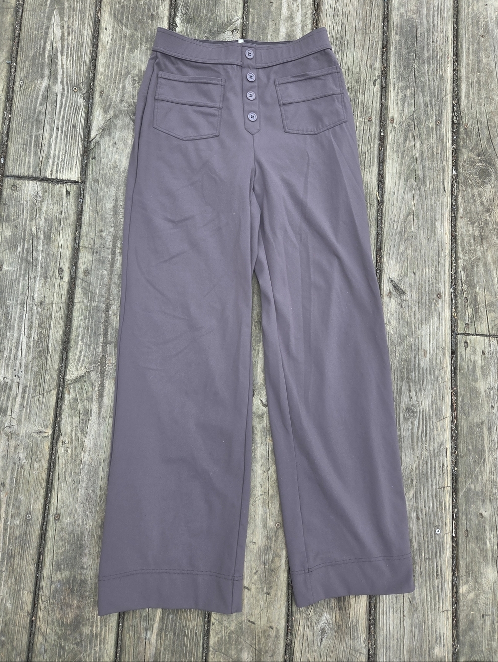 Halara DayStretch High Waisted Pockets Straight Leg Pants Brown Sz. M, Tall